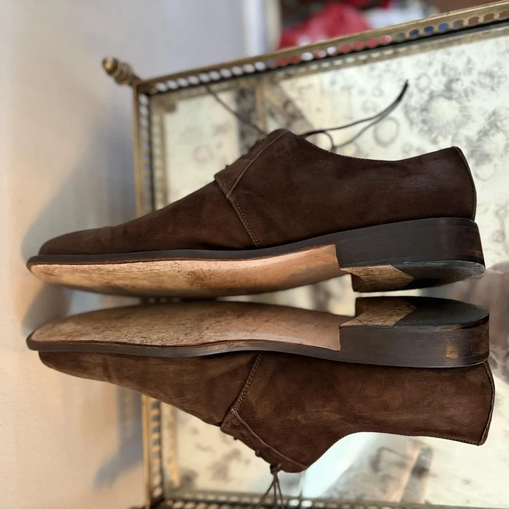 Emilio Franco Shoes Mens Size 13 Brown Suede Made‎ Italy Dress Formal Vero Cuoio